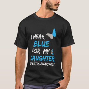 Camiseta Eu Visto Azul Para A Minha Filha, Diabetes, Costel