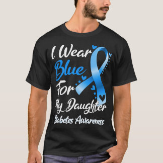 Camiseta Eu Visto Azul Para A Minha Filha, Diabetes, Costel