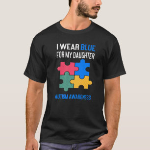 Camiseta Eu Visto Azul Para A Minha Filha Pai De Consciênci