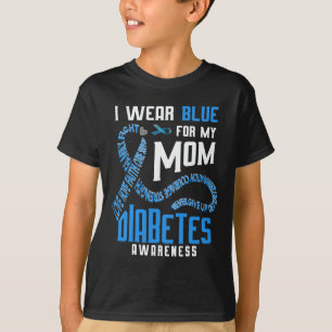 Camiseta Eu visto azul para a minha mãe.