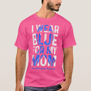 Camiseta Eu Visto Azul Para A Minha Mãe Sensibilização Colo