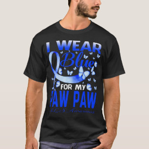 Camiseta Eu Visto Azul para a minha PAW PAW ALS Consciência
