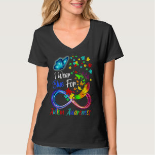 Camiseta Eu Visto Azul Para Autismo Sensibilização Borbolet