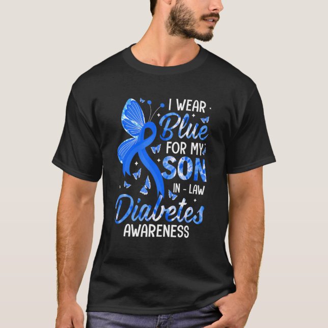 Camiseta Eu Visto Azul Para Filho Na Família De Sensibiliza (Frente)