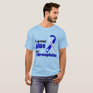 Camiseta Eu visto azul para hidrocefalia