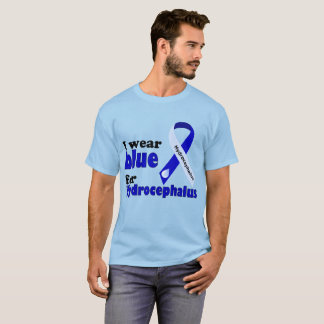 Camiseta Eu visto azul para hidrocefalia
