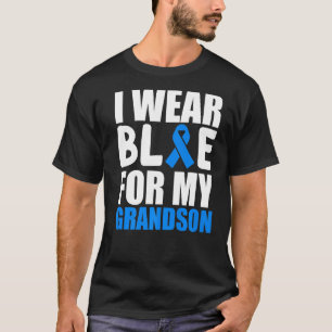 Camiseta Eu Visto Azul Para Meu Avô Autismo Sensibilização