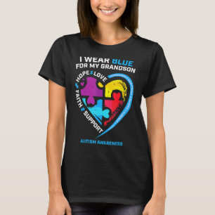 Camiseta Eu Visto Azul Para Meu Avô, Grande Consciência Aut