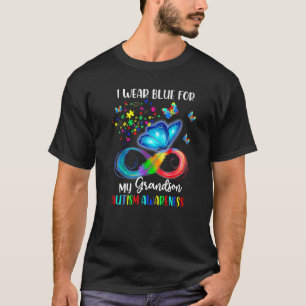Camiseta Eu Visto Azul Para Meu Avô, Grande Consciência Aut