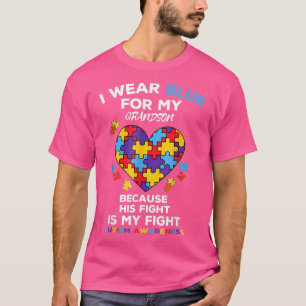 Camiseta Eu Visto Azul Para Meu Avô, Grande Consciência Aut