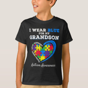 Camiseta Eu Visto Azul Para Meu Avô, Grande Consciência Aut