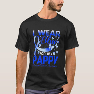 Camiseta Eu Visto Azul Para Meu Cancer Colorretal PAPPY Awa