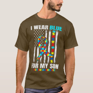 Camiseta Eu Visto Azul Para Meu Filho Autismo Consciência A