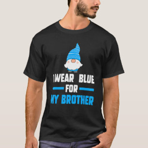 Camiseta Eu Visto Azul Para Meu Irmão Autismo