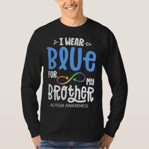 Camiseta Eu Visto Azul Para Meu Irmão Autismo Accept