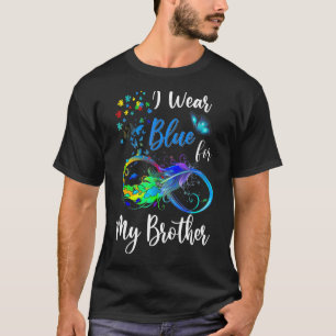 Camiseta Eu Visto Azul Para Meu Irmão Autismo Consciência M