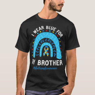 Camiseta Eu Visto Azul Para Meu Irmão Autismo Consciência R