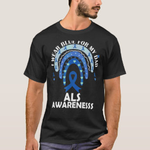 Camiseta Eu Visto Azul Para Meu Pai Alem Consciência Arco-Í