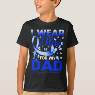 Camiseta Eu Visto Azul Para Meu Pai Alopecia Manteiga De Co