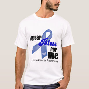 Camiseta Eu Visto Azul Para Mim Cancer De Dois