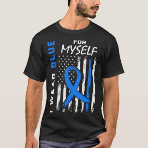 Camiseta Eu Visto Azul Para Mim Próprio Diabetes Consciênci