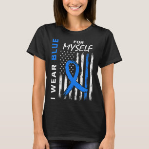 Camiseta Eu Visto Azul Para Mim Próprio Diabetes Consciênci