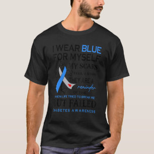 Camiseta Eu Visto Azul Para Minha Autofé E Cruzo O Ribbo Az
