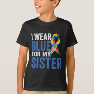 Camiseta Eu Visto Azul Para Minha Consciência Do Autismo Ir