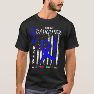 Camiseta Eu Visto Azul Para Minha Filha Autismo Consciência