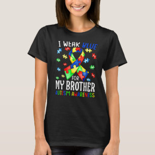 Camiseta Eu Visto Azul Para Minha Fita De Consciência Do Au