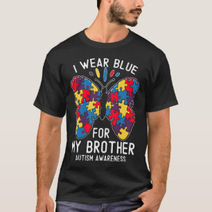 Camiseta Eu Visto Azul Para Minha Irmã Da Consciência Autis