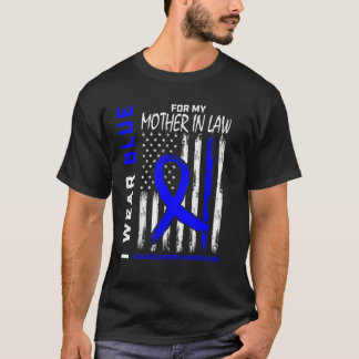 Camiseta Eu Visto Azul Para Minha Mãe Em Direito Cancer De