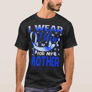 Camiseta Eu Visto Azul Para Minha Mãe Mielite Transversal P