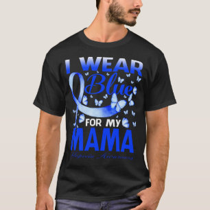 Camiseta Eu Visto Azul Para Minha Mama Alopecia Manteiga De