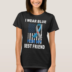 Camiseta Eu Visto Azul Para Minha Melhor Consciência Da Dia