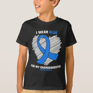 Camiseta Eu Visto Azul Para Minha Neta Alopecia Awarenes