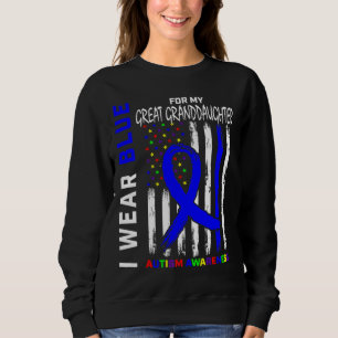 Camiseta Eu Visto Azul Para Minha Neta Excelente Autismo Aw