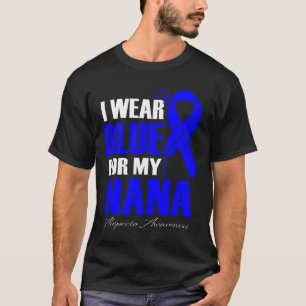 Camiseta Eu Visto Azul Para Minha Pena De Alopecia Da Nana