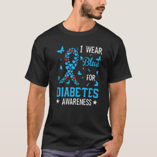 Camiseta Eu Visto Azul para Mulheres Guerreiras Sensibiliza