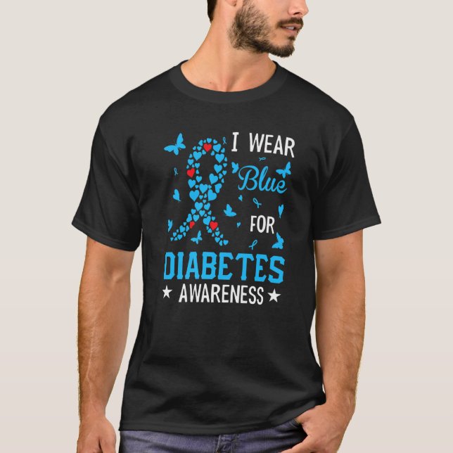 Camiseta Eu Visto Azul para Mulheres Guerreiras Sensibiliza (Frente)