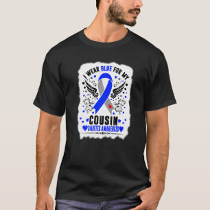 Camiseta Eu Visto Azul Para O Mês De Consciência Da Diabete