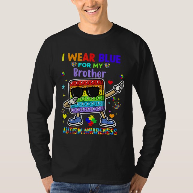 Camiseta Eu Visto Azul Para O Mês De Consciência Do Autismo (Frente)