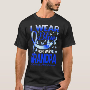 Camiseta Eu Visto Azul Para O Meu Avô Apraxia Manteiga De C