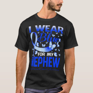 Camiseta Eu Visto Azul Para O Meu Cancer Colorretal NEPHEW