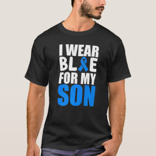 Camiseta Eu Visto Azul Para O Meu Filho Autismo Fita De Con