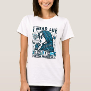 Camiseta Eu Visto Azul para o Meu Filho - Autismo Sensibili