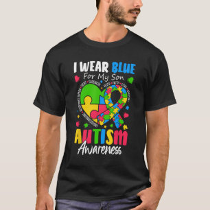Camiseta Eu Visto Azul Para O Meu Filho Sensibilizar Homens