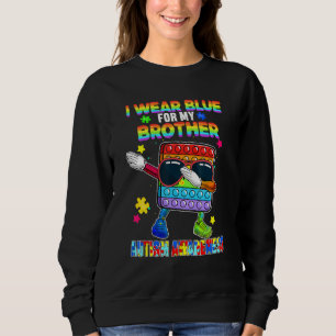 Camiseta Eu Visto Azul Para O Meu Irmão Autismo Pop É Fidge