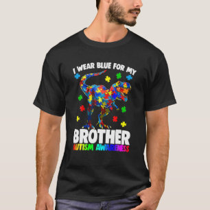 Camiseta Eu Visto Azul Para O Meu Irmão Autismo Sensibiliz