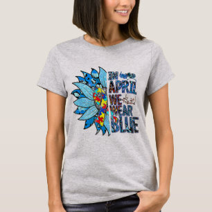 Camiseta Eu Visto Azul Para O Meu Irmão Autismo Sensibiliz